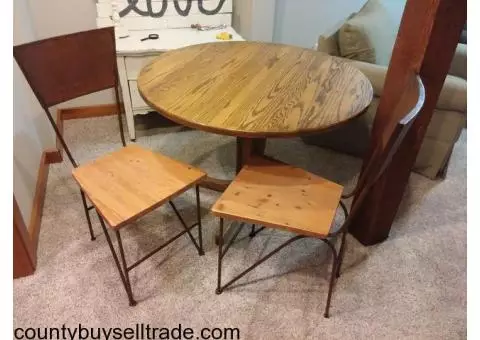 Round table and chairs $300.00